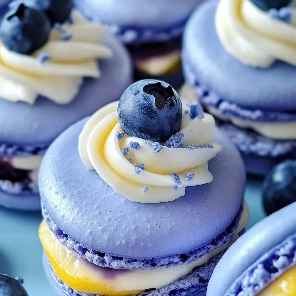 Blueberry Lemonade Macarons