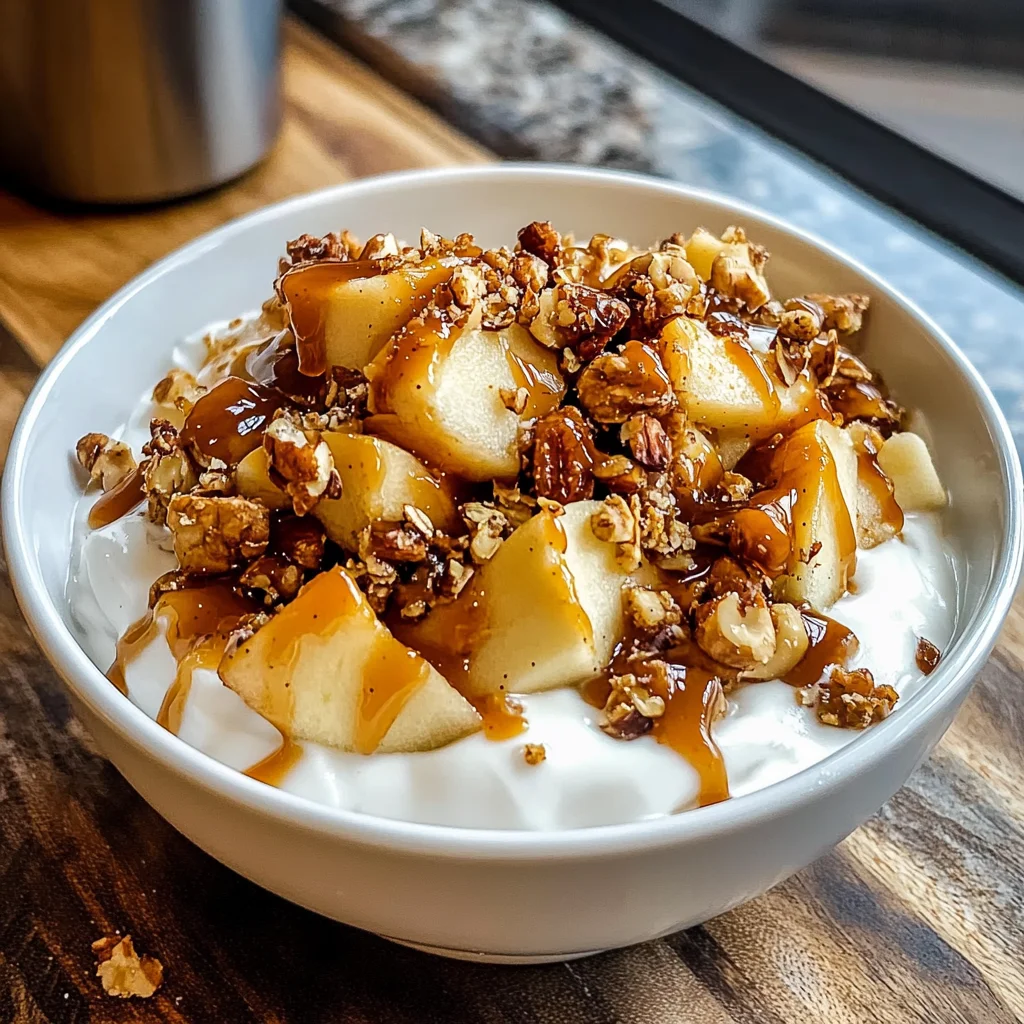 Caramel Apple Yogurt Bowl