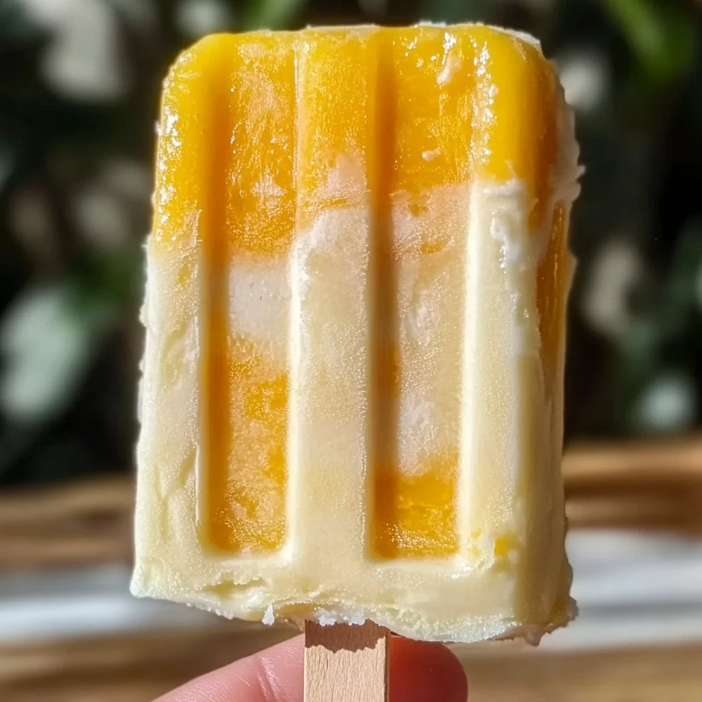 Creamy Mango Coconut Popsicles