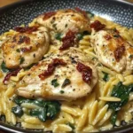 Indulge in Creamy Orzo with Chicken for a Cozy Dinner Delight