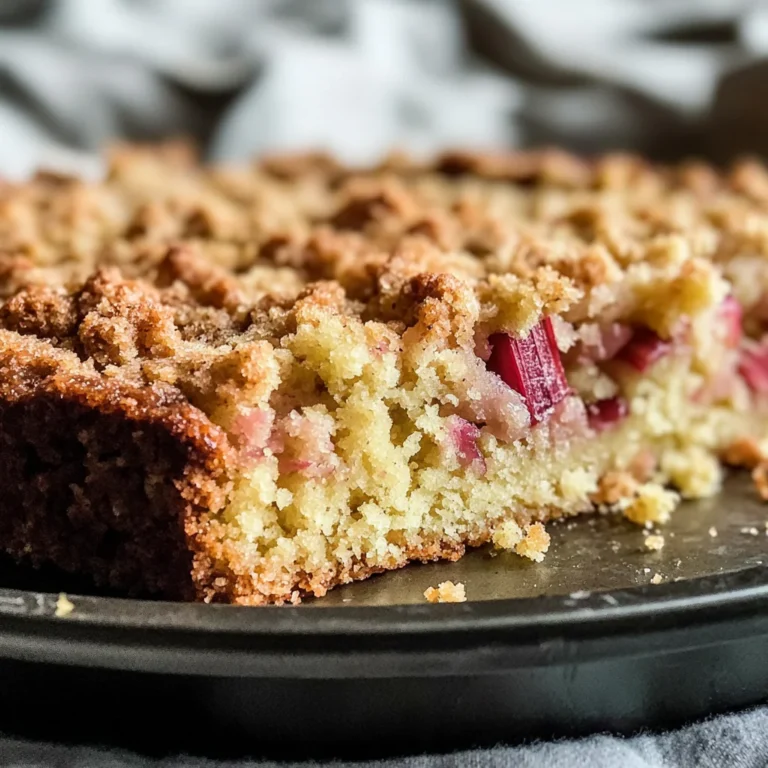 Keto Rhubarb Crumb Cake