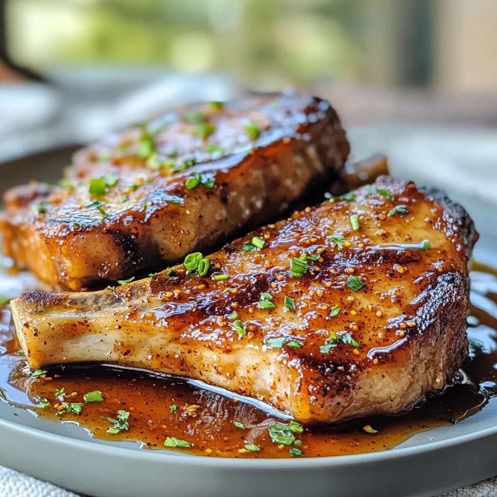 Mother's Day Brown Sugar Glazed Pork Chops for a Sweet Surprise