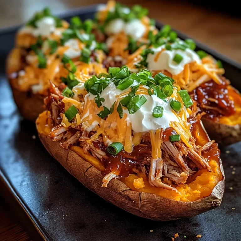 Pulled Pork Stuffed Sweet Potatoes