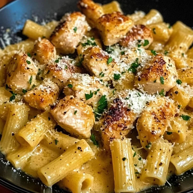 Savor the Creamy Garlic Butter Chicken with Rigatoni Today!