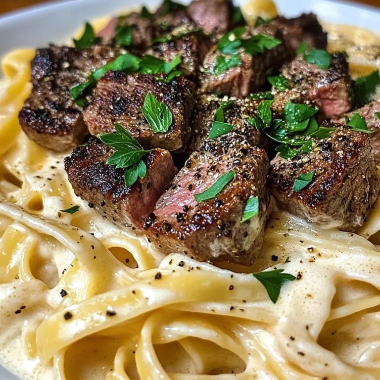 Steak Fettuccine Alfredo