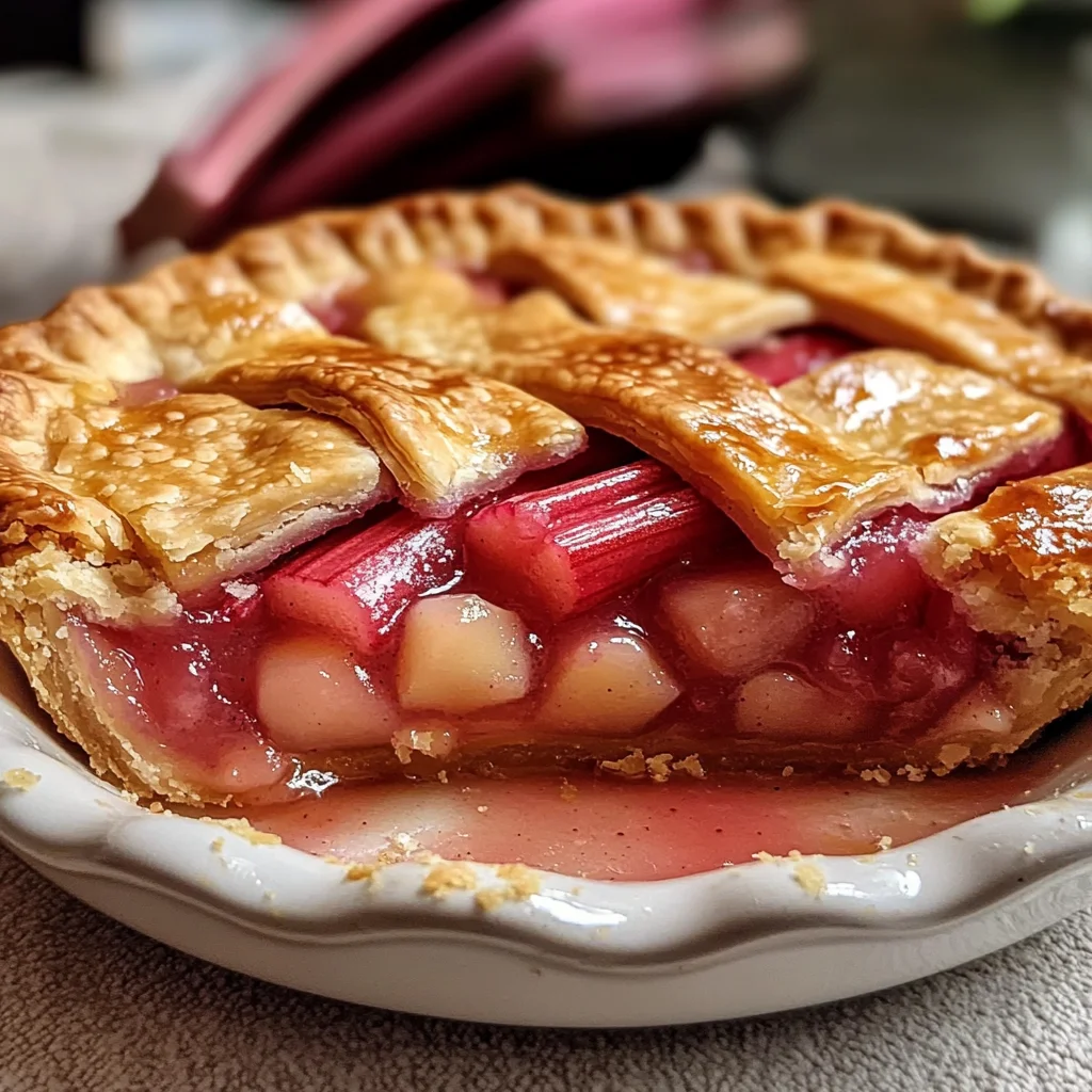 Tangy Rhubarb Pie with Tapioca